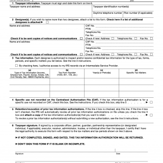 IRS Form 8821. Tax Information Authorization