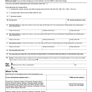 IRS Form 8822-B. Change Of Address Or Responsible Party - Business ...