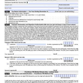 IRS Form 8879. IRS e-file Signature Authorization