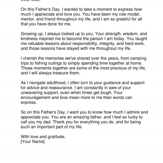 Father's Day Letter | Forms - Docs - 2023