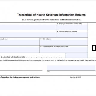 IRS Form 1094-B. Transmittal Of Health Coverage Information Returns ...