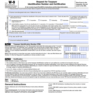 IRS Form W-9. Request For Taxpayer Identification Number And ...