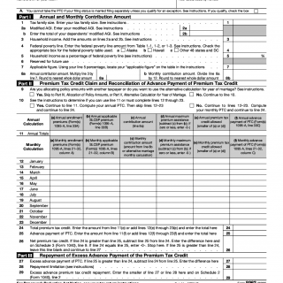 IRS Form 8962. Premium Tax Credit (PTC)