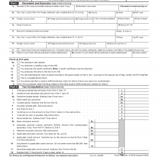 IRS Form 706. United States Estate (and Generation-Skipping Transfer) Tax Return