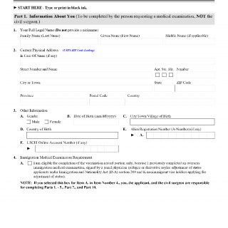 Form I-693. Report of Immigration Medical Examination and Vaccination Record