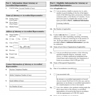 Form G-28. Notice of Entry of Appearance as Attorney or Accredited Representative