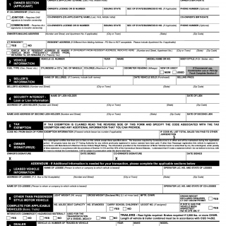 Form H13B. Connecticut Registration and Title Application