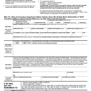 Form H6B. Application for Replacement Certificate of Title