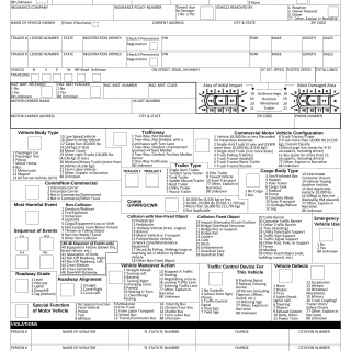 Form HSMV 90010s(V/P). Florida Traffic Crash Report (Vehicle/Person) - Florida