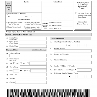 Form I-131. Application for Travel Document