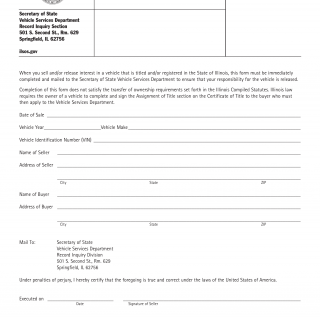 Form VSD 703. Seller's Report of Sale - Illinois