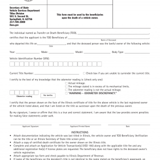Form VSD 774. Beneficiary Claim Form - Illinois