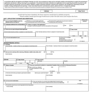 Form IMM 1344. Application to Sponsor, Sponsorship Agreement and Undertaking