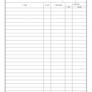 DA Form 3234. Inventory Record