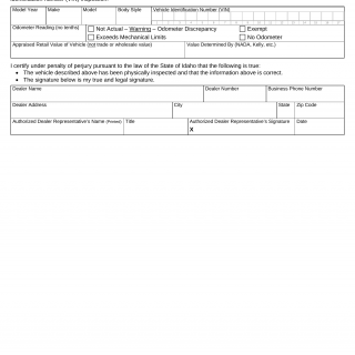 Form ITD 3404. Vehicle Appraisal and Vehicle Identification Number (VIN) Inspection