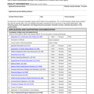 Form LIC 281D. Application And Supporting Documentation Checklist Foster Family Agency - California
