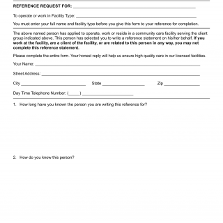Form LIC 301E. Reference Request - Exemption - California