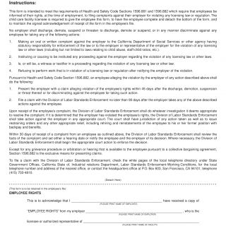 Form LIC 9052. Notice Employee Rights