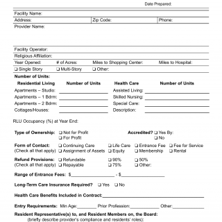 Form LIC 9273. Continuing Care Retirement Community Disclosure Statement - California