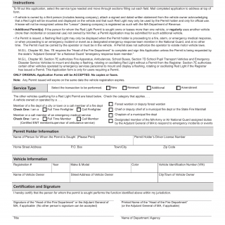 Mass RMV - Application for Red Light Permit