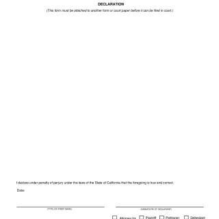 Form MC-031. Attached Declaration
