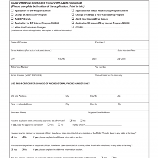MD MVA Form DE-150 - Application for Approval Remedial Programs