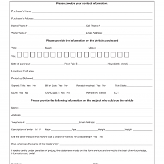 MD MVA Form IS-125 - Questioned Document Form