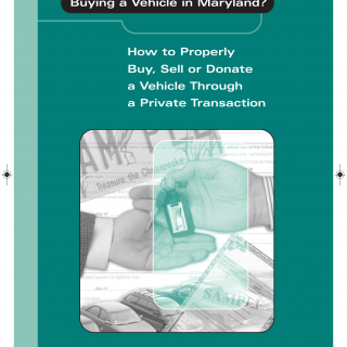 MD MVA Form VR-315 - Buying A Vehicle In Maryland