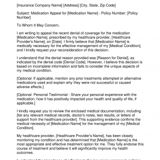 Medication Appeal Letter Forms Docs 2023 Medication Appeal Letter Forms Docs 2023