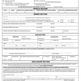 Form MVR-1. Title Application