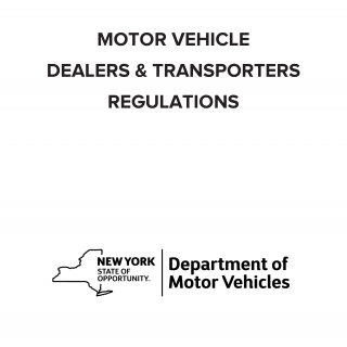 NYS DMV Form CR-78. NYS Dealers and Transporters Regulations