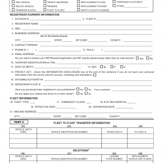 NYS DMV Form IRP-6. International Registration Plan Schedule A & C