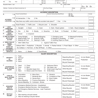 NYS DMV Form MV-104C. Bicycle Accident Report