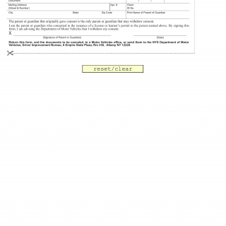 NYS DMV Form MV-1W. Withdrawal of Consent