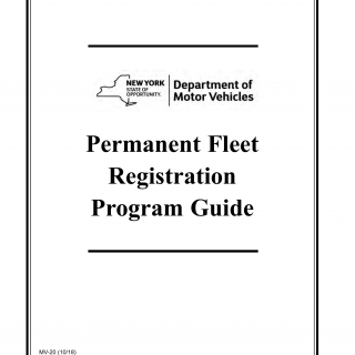 NYS DMV Form MV-20. Permanent Fleet Registration Program Guide