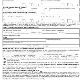 NYS DMV Form MV-905. Self-Storage Owner/Operator Affirmation and Bill of Sale