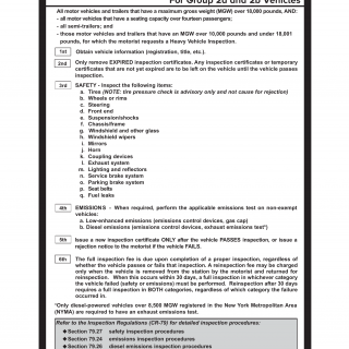 NYS DMV Form VS-47.2. Heavy Vehicle Inspection Checklist