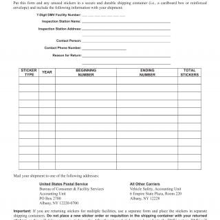 NYS DMV Form VS-48. Inspection Certificate Return Form | Forms - Docs ...