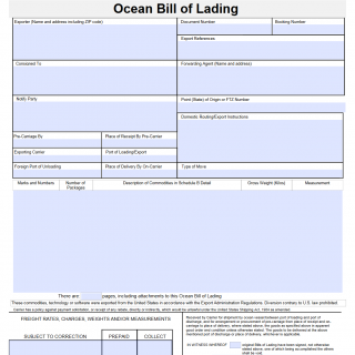 Ocean Bill of Lading