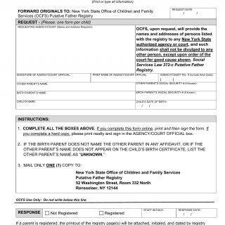 OCFS-2725. Request-Response for Name and-or Address of Father of Child Born Out of Wedlock