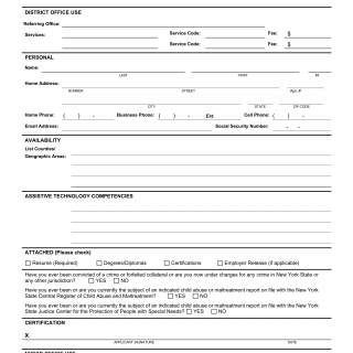 OCFS-3598. Individual Private Vendor Application