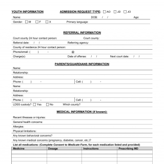 OCFS-4282. Youth Detention Out-of-County Bed Request Form