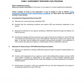 OCFS-4362. Application to Relaunch a Child Protective Services (CPS) Family Assessment Response (FAR) program