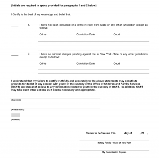 OCFS-4716. Contractor Employee Background Certification