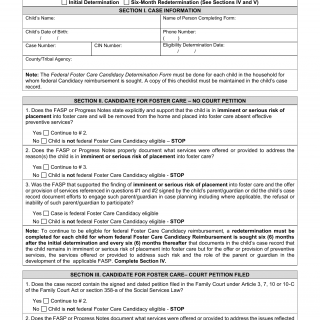 OCFS-4777. Federal Foster Care Candidacy Determination Form