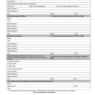 OCFS-4895. Vendor and Contract Contact Update Form