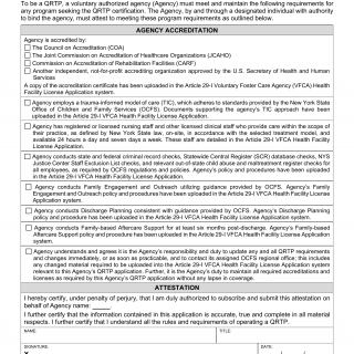 OCFS-4992. Qualified Residential Treatment Program (QRTP) Attestation Form
