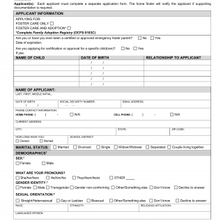 OCFS-5183B. Foster-Adoptive Parent Application