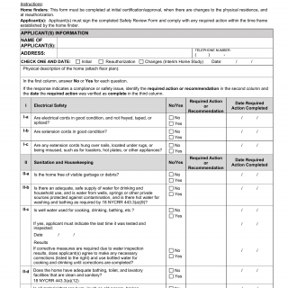 OCFS-5183E. Safety Review Form