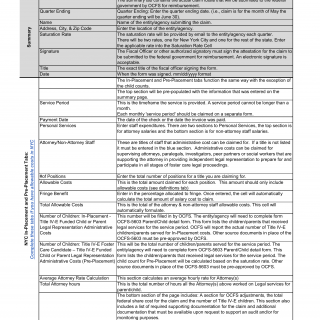 OCFS-5602. Title IV-E Legal Representation Administration and Training Claim Form - Office of Court Administration
